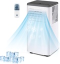 Portable Air Conditioner with Cooling, Dehumidifier and Fan Functions, Standing Cooling, 14000 BTU, Cools Up to 750 Sq. Ft., Remote Control, LED Display, and Window Venting Kit Included
