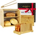 Bread Box & Bread Slicer, Bread Box for Kitchen Countertop. Roll Top, Bread Tong, 2 Layer Bread Box, Double Breadbox Bread Storage, Extra Large Bread Container