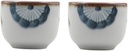Unomor 2pcs Elegant Japanese Tea Cup Flower Pattern Sake Cup Ceramic Sake Serving
