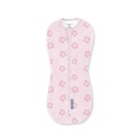 SwaddleMe by Ingenuity Compression Baby Swaddle Pod, Two-Way Zipper for Easy Diaper Changes, Improves Sleep & Calms Startle Reflex, 0-2 Months, 1.0 TOG, 1-Pack - Flower Confetti