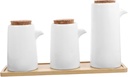 PRETYZOOM Soy Sauce Vinegar Dispenser Ceramic Sauce Pot Stand Stylish Japanese Oil Bottle Holder for Home
