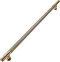 khtumeware 1 Pack 18 Inch(457mm) Soild Knurled Appliance Pulls Antique Champagne Bronze Cabinet Pulls Drawer Pulls Kitchen Hardware Kitchen Handles for Cabinets Cupboard Handles