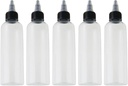 Squeeze Bottle 5pcs Condiment Mustard Dispenser 120ml/4 oz Empty Plastic Twist Top Dispensing Bottles