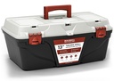 BUILDSKILL 13" Small Tool Box for Home | Convenient Top Lids & Removable Tool Tray | Secure Latch Lock | Key Hole | Heavy Duty Impact Resistant Body | Ideal Repair Toolbox for DIY & Professional Use