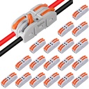 Bellox 18 Pcs Lever有线电缆连接器,2 in 2 Out Electries Inline终端,24-12 SOW Push Type Quick Splice Lock Concess 电线联合导线用于家用,电工使用