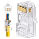 FEDUS RJ45 Cat6通过连接器 RJ45端,Cat5,Cat5e,Cat6 8P8C RJ45 连接器,以太网电缆Crimp连接器 UTP网络 插件固件电缆和标准电缆,LAN Crip(PACK OF 40)