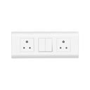Wipro 西北 (Nowa) 切换 6M Plate + 1M 6A 切换 x2 + 6A 3Pin Socket x2, 白色( Kit 12)