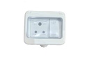 Pic 防水 3-Module 塑料钢箱,装有 6 Amp Switch & Socket QQ 防震, Grossy Finish, IP55 Home & Office的附文