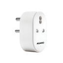 AGARO 摄制 16A Wi-Fi 智能插件与能源监测与应用控制,兼容 Alexa & App 助理, Geyser 语音控制, AC & 其他重型应用程序, 计时器与调度, 白色
