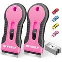 DIYSELF 2 Pack Razor Blade scraper, Razor scraper 配有 10 片刀