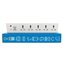 Smarteefi WiFi Smart Power Extension QQ 保证无互联网的工程 5个端口 智能插座 10A 能源监测 QQ 倒计时计时 QQ 与 Alexa & Home(SE51-GS)兼容