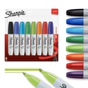 Sharpie 永久齐塞尔 Tip Marker Set, 木头、塑胶和更多 8 计数的海报标记