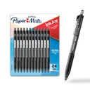 纸张 Mate InkJoy 300RT 可折叠球点笔,中点(1.0毫米),黑色,24个计数