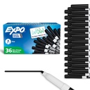 EXPO 干废标记,低味墨水,黑色,精细提示,36个计数 - 易耗,教室理想,家,办公室,返校,教师用品