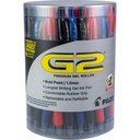 PILOT G2 Premium Gel Pens,粗点1.0毫米,黑/蓝/红墨,Tub为36