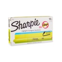 Sharpie Pocket 风格突出显示器、 奇塞尔提示、 荧光黄色、 12 盒