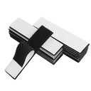 Melsan 1x4英寸Hook和Loop Straps with Adhesive - 15 sets, 坚固的后置Adhesive Fasten 上架磁带供家用或办公使用 - 代替洞和螺丝, 黑色