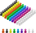 Hongyitime 90 PCS 彩色强磁力推力 Pin Magnets, Office / Classroom Magnets, 8 各种颜色, 完美地用作厨房家和学校, Map Magnets, Whiteboard Magnets