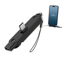 Portronics 240W Dockpin Type C to Type C 适配器,在建站,智能E-Marker Chipset,Pocket-Sized Connector,压缩无线设计,与笔记本电脑,智能手机,平板电脑(黑色)兼容