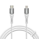 BoAt Type C to Lightning Cable for 27W 快速充电 QQ 480 Mbps 数据传输 QQ 1.2米(3.9英尺) 完美电缆长度 QQ Premium Nylon Braiding QQ 耐久和Tangle-Free QQ 与硅铁(北极白色)