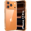 GiftKart Ultra-Hybrid Crystal Clear Back Case Cover for iPhone 17 Pro Pro QQ 防震设计 QQ 硬后盖 Case for iPhone 17 Pro(PC & TPU,透明)