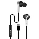 Zebronics C型有线耳机,内线MIC,深Bass,1.2m电缆,10mmNeodymium Driver,轻重量,内耳设计,与移动,平板电脑,笔记本电脑兼容(Bro C,黑色)