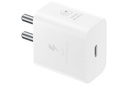三星 原25W USB Type-C 旅行适配器 无线 用于像素,小米,摩托罗拉,iPhone,三星 Galaxy Tab S/A系列,银河 S10/M54/M55/A80/A90/S25/S24,白色