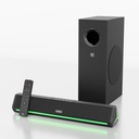 GOVO GOSUROND 600 QQ 90W 音源bar QQ 2.1 频道家庭剧院 QQ 深Bass from 4" subwoofer QQ BT v5.3,HDMI,AUX,USB 连接 QQ 5 EQ模式