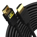 S盎司 10 Meter 高调 HDMI 电缆 - Hdmi Arc 启用 | | 64 Gbps | 4K 120Hz | 1080P 240Hz | 强和持久 | 支持32个音频频道 | Gold Plated | 10 Meter, Black (Pack of 1)