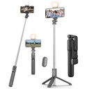 Kratos 28 Inch Selfie Stick Tripod Stand with Light, 3-in-1 多功能设计, 可充电的 LED Light 带有两个亮度级, 带有蓝牙遥控器用于化妆, Selfie & Photoshoo