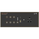 i380 6 模块化智能无线交换板 4 Switch,1 Fan,1 Socket, C & A 型 USB充电端口 QQ App Control,语音控制 Alexa, G. Home, G. Associate-D.Grey