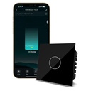 CONBRE SW1 Wi-Fi Smart Modular Touch Switch 用于家用自动化,能源监测,遥控 QQ 适用于Gyser,AC和其他设备,最高达24A和500W QQ 与 Alexa & Siri(黑色)兼容