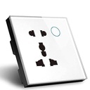 与 Alexa, Home, 和 Smart Life App 兼容的Protium WiFi智能墙套(5洞,D型,白色)