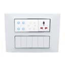 Smarteefi Touch 5 Port (3 Smart Switch and 1 Smart Fan Professor, 1 Smart Plug) 模块WiFi,与Alexa & Home兼容,白色(Size: 12M (220mmx160mmx40mm)).
