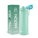 MILTON Reva 750 ISI认证无污钢水瓶,配双立德西普或Gulp,750ml → 单墙,无BPA,防漏 → Sturdy Handle → 家庭理想,办公室,健身和旅行,水绿