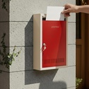 Plantex Home/GI钢铁邮箱/Hote办公室/综合邮箱/Home Gate后邮箱 安全锁(红色和象牙) - 大尺寸墙挂载