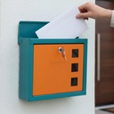 Plantex GI 钢信箱/布局箱/办公小建议箱/家用邮箱/沃尔山邮箱-(绿色和橙色)