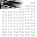 自行粘接电缆 Tidy Wire Clips, 40 Pcs 电缆管理墙电缆 Clips, 强大的Viscous 透明电缆组织者为家,办公室,汽车,装饰吊车,仙光,Etc.
