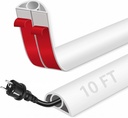 Herlich Homes 9.9英尺自粘PVC Cord Cover for Floor QQTable 软性PVC Cord Hided QQ 灵活家居,办公室 9.9英尺