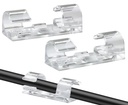 SOULWIT 50 Pcs Self Adhesive Cable 管理剪贴机,有线组织者粘接电线剪贴机 Cord Holder 用于电视 PC 以太网电缆桌面主机(Large,透明)