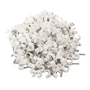 Okji 6mm 直径电线 Fastener 圆形带金属钉的电缆剪辑(200片)