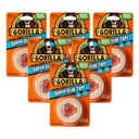 Gorilla Super Glue Tape, Multi-Purpose, Permanent, Double Sided, High Tack, 5/8in x 20ft, Clear (Pack of 6)