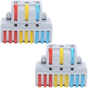 线缆连接器 - 3到9 内置 Push-in导线终端 - 弹簧锁 Lever for Cable Connection - 线缆连接器终端块(2pcs, 3到9 Inline, 多)