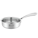 Triply Stainless Steel Tadka Pan (0.6L, 13cm) with Innovative Stay-Cool Handle, 2.5mm Thick Heavy Bottom Milk Pan & Tadka Pan, No Chemical Coating, Induction Friendly Cookware, 5 Year Warranty