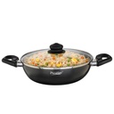 Prestige Omega Deluxe 24cm Granite Fry Pan with Glass lid|Gas & Induction Compatible | 5 Layers Non-Stick Cookware | Dishwasher Compatible