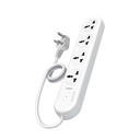 Bestor VoltEdge扩展板 1500W 功率转换器,配有4台通用袜子,1.5M Cord,主开关,LED指标,儿童安全关卡,3-Pin多插件家用电器(白色)