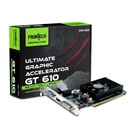 FRONTECH GT610-2GD3 图形卡,配有 2 GB DDR3 64 BITs PCI Express RAM, 优质游戏图形卡, 单冷扇, 3 年准绳(GRP-0001, 黑色)