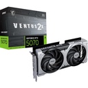 MSI GeForce RTX 5070 12G Ventus 2X OC图形卡 - NVIDIA GeForce RTX 5070 GPU, 12GB GDDR7 192位内存,28 Gbps,PCI Express Gen 5 接口,最高2542 MHz,TORX Fan 5.
