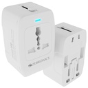 Zebronics 1500W 全程通用旅行适配器,上至6A,Universal Socket,适用于EUQQKRXXUKXXJPXXXAUSXCN,适用于移动,平板电脑,笔记本电脑,和扫帚设备(Travmate 120)
