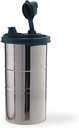 Signoraware Easy Flow Stainless Steel Oil dispenser Bottle with Lid and Cap, Air-Tight Spill-Proof, Food Grade Pourer Drizzler 650 ml (Forest Green) Set of 1